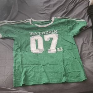 Kids Green Slytherin 07 Short Sleeve Tee